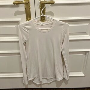 White lululemon size 4 long sleeve work out top